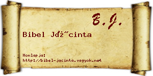 Bibel Jácinta névjegykártya